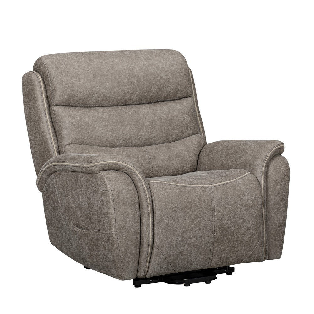 Folu Power Lift Recliner Chair with Heat & Massage | Gray Polyester Blend