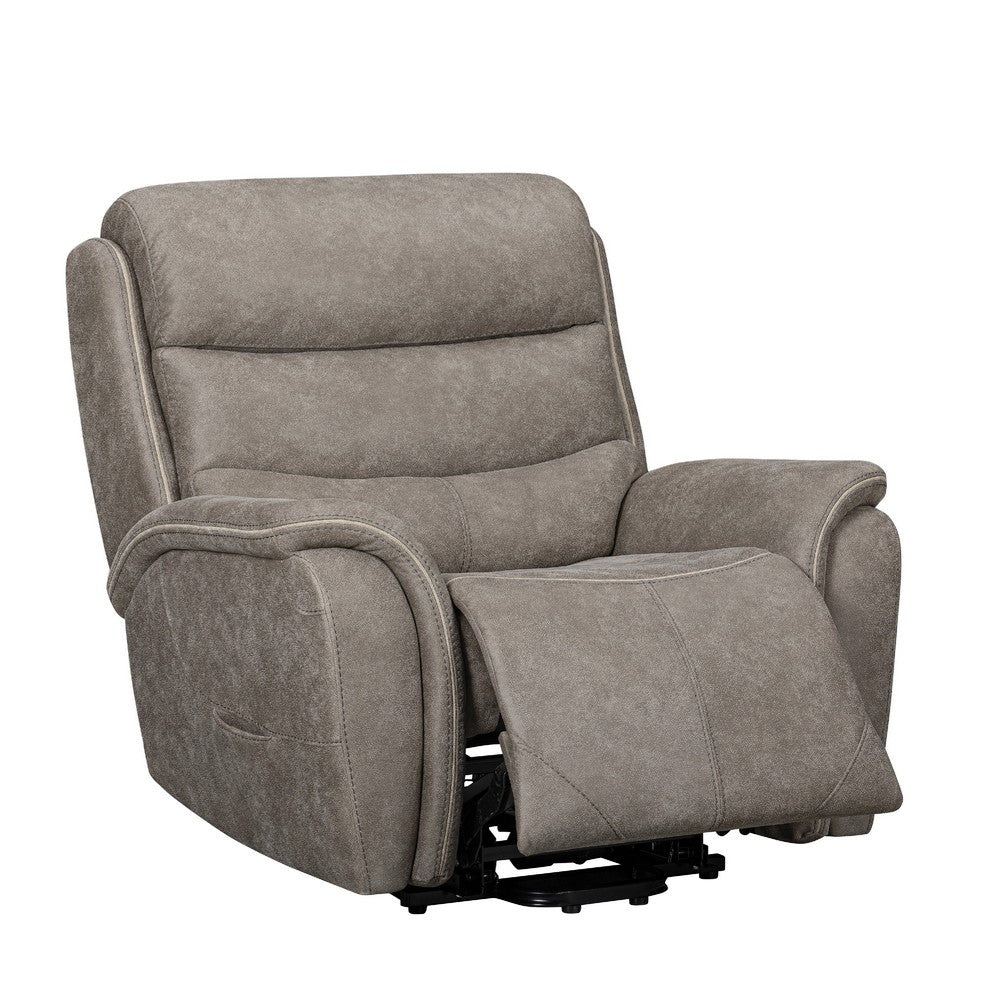 Folu Power Lift Recliner Chair with Heat & Massage | Gray Polyester Blend
