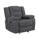 Reno Power Glider Recliner Chair with Heat & Massage | Dark Gray Polyester