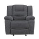 Reno Power Glider Recliner Chair with Heat & Massage | Dark Gray Polyester
