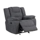 Reno Power Glider Recliner Chair with Heat & Massage | Dark Gray Polyester
