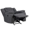 Reno Power Glider Recliner Chair with Heat & Massage | Dark Gray Polyester