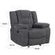 Reno Power Glider Recliner Chair with Heat & Massage | Dark Gray Polyester