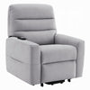 Ima Power Motion Glider Recliner | Wide Tufted Light Gray Faux Leather