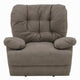 Lima Oversized Power Motion Recliner | Plush Tufted Dark Gray Faux Leather