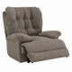 Lima Oversized Power Motion Recliner | Plush Tufted Dark Gray Faux Leather