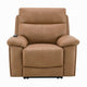 Kima Oversize Power Glider Recliner | Plush Wide Tufted Brown Faux Leather