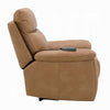 Kima Oversize Power Glider Recliner | Plush Wide Tufted Brown Faux Leather