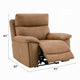 Kima Oversize Power Glider Recliner | Plush Wide Tufted Brown Faux Leather