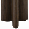 Sima Side End Table | 22" White Marble Top with 3 Leg | Brown Wood