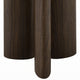 Sima Side End Table | 22" White Marble Top with 3 Leg | Brown Wood