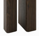 Pima Side End Table | 16" Black Marble Top | Dark Walnut Brown Base
