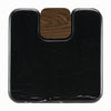 Pima Side End Table | 16" Black Marble Top | Dark Walnut Brown Base