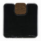 Pima Side End Table | 16" Black Marble Top | Dark Walnut Brown Base