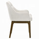 Pery Dining Side Chair Set of 2 | White Chenille | Angled Oak Brown Legs