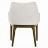 Pery Dining Side Chair Set of 2 | White Chenille | Angled Oak Brown Legs