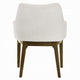 Pery Dining Side Chair Set of 2 | White Chenille | Angled Oak Brown Legs