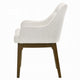 Pery Dining Side Chair Set of 2 | White Chenille | Angled Oak Brown Legs