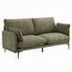 Dima Sofa with 2 Pillows | Green Chenille Upholstered Cushions | 75"