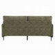 Dima Sofa with 2 Pillows | Green Chenille Upholstered Cushions | 75"