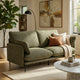 Dima Sofa with 2 Pillows | Green Chenille Upholstered Cushions | 75"