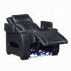 Pera Power Glider Recliner Chair with LED | USB Console | Black Faux Leather