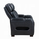 Pera Power Glider Recliner Chair with LED | USB Console | Black Faux Leather