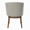 Hima Dining Side Chair Set of 2 | Gray Faux Leather | Walnut Brown Wood