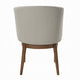 Hima Dining Side Chair Set of 2 | Gray Faux Leather | Walnut Brown Wood