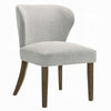 Dea Dining Side Chair Set of 2 | Wingback Gray Chenille | Walnut Brown