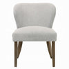 Dea Dining Side Chair Set of 2 | Wingback Gray Chenille | Walnut Brown