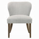 Dea Dining Side Chair Set of 2 | Wingback Gray Chenille | Walnut Brown