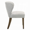 Dea Dining Side Chair Set of 2 | Wingback Gray Chenille | Walnut Brown