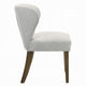 Dea Dining Side Chair Set of 2 | Wingback Gray Chenille | Walnut Brown