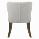 Dea Dining Side Chair Set of 2 | Wingback Gray Chenille | Walnut Brown