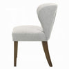 Dea Dining Side Chair Set of 2 | Wingback Gray Chenille | Walnut Brown