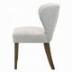 Dea Dining Side Chair Set of 2 | Wingback Gray Chenille | Walnut Brown