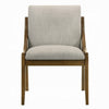 Kea Dining Side Chair Set of 2 | Gray Chenille | Vintage Oak Brown Frame