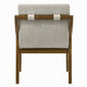 Kea Dining Side Chair Set of 2 | Gray Chenille | Vintage Oak Brown Frame
