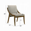 Kea Dining Side Chair Set of 2 | Gray Chenille | Vintage Oak Brown Frame