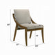 Kea Dining Side Chair Set of 2 | Gray Chenille | Vintage Oak Brown Frame