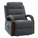Jea Power Recliner Armchair with Lift Heating Massage | Gray Chenille Fabric