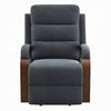 Jea Power Recliner Armchair with Lift Heating Massage | Gray Chenille Fabric