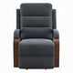 Jea Power Recliner Armchair with Lift Heating Massage | Gray Chenille Fabric