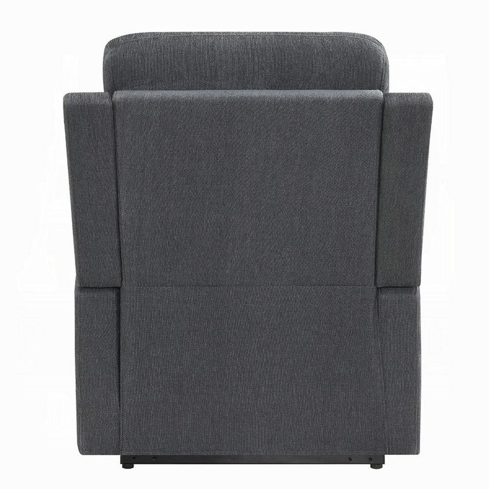 Jea Power Recliner Armchair with Lift Heating Massage | Gray Chenille Fabric