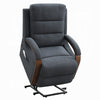 Jea Power Recliner Armchair with Lift Heating Massage | Gray Chenille Fabric