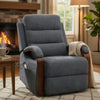 Jea Power Recliner Armchair with Lift Heating Massage | Gray Chenille Fabric