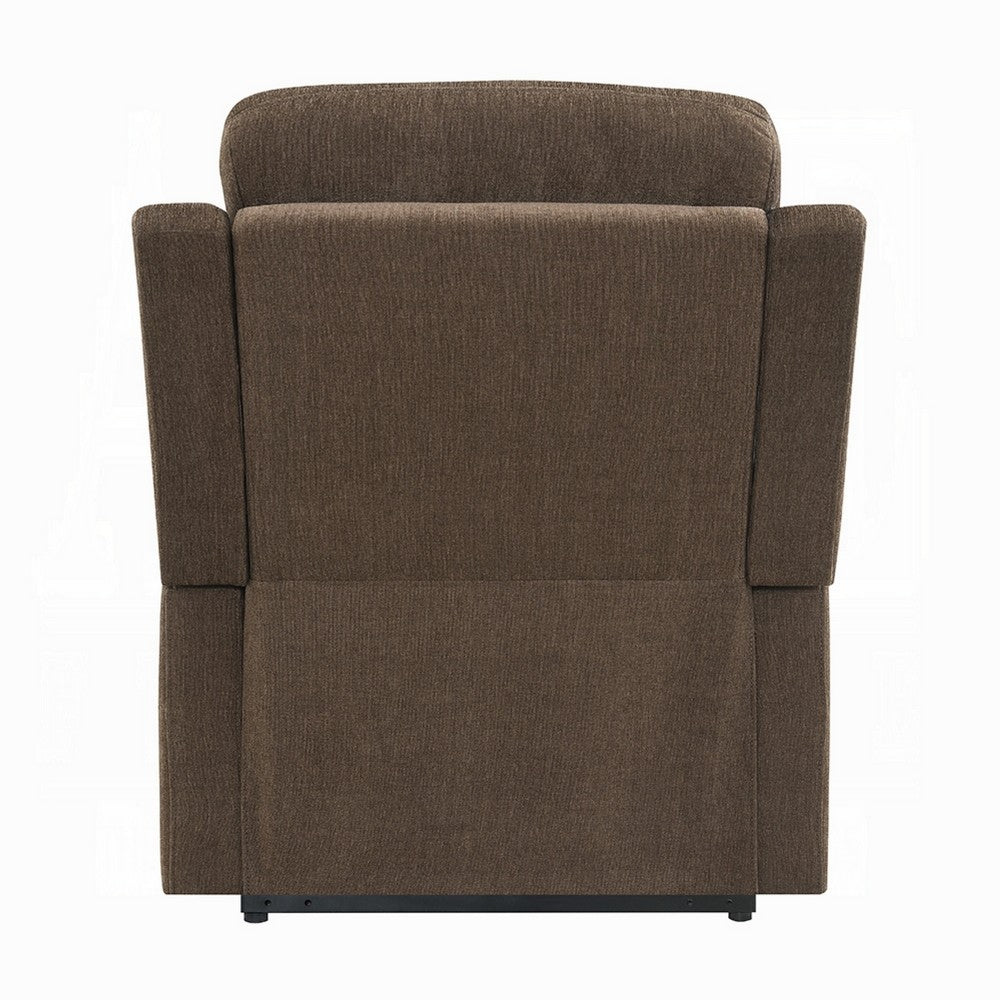 Jea Power Recliner with Stand Lift | Heating & Massage | Brown Chenille