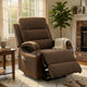 Jea Power Recliner with Stand Lift | Heating & Massage | Brown Chenille