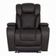 Pija Power Motion Recliner with Storage | USB & LED Lighting | Dark Gray